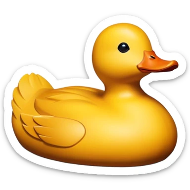 Wooden decoy duck, realistic  sticker