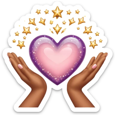 Heart Hands with sparkles  sticker