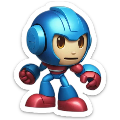 mega man magnet man sticker