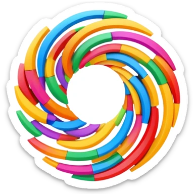 swirl of letters and numbers, abstract sticker