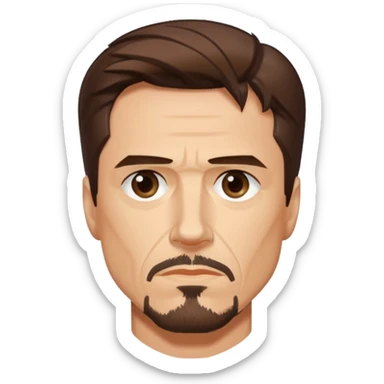 thinking tony stark sticker