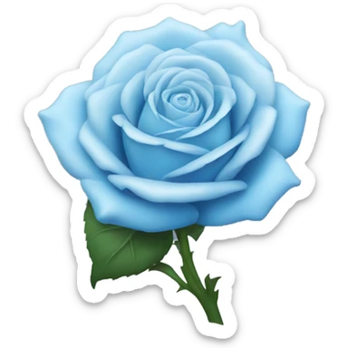 Pastel blue rose sticker