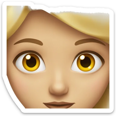 blonde girl hazel eyes sticker