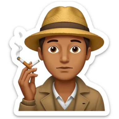 Guy smoking weed but chill sticker