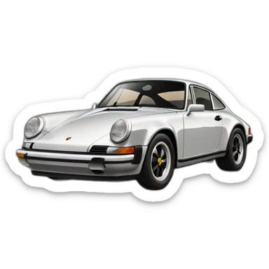 un zebre dans une porshe 911 sticker