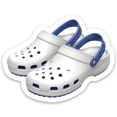 Pure white Crocs clogs, all-white straps and sole, no blue or other colors, matte white material, ventilation holes, dark background, realistic product photo, monochrome white only, no logos. bottom white sticker