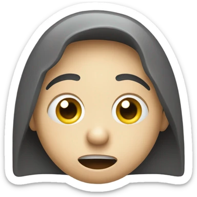 This emoji without the bubbles and kind of like a stunned face 😶‍🌫️ not with a human face   sticker