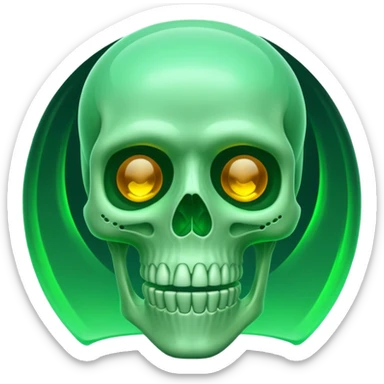 A green skeleton  sticker