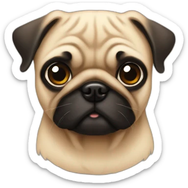 fawn pug sticker