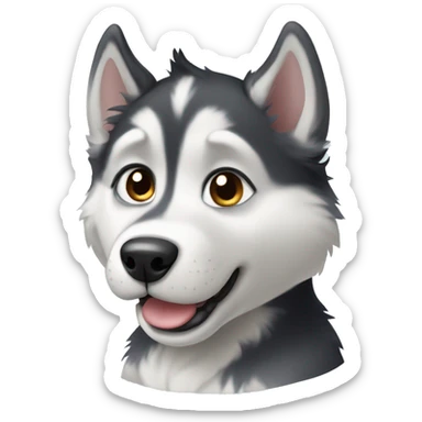 Husky puppy sticker