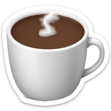 Chocolat chaud qui fume sticker