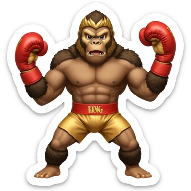 king kong boxing sticker