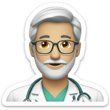doctor with short beard sticker
