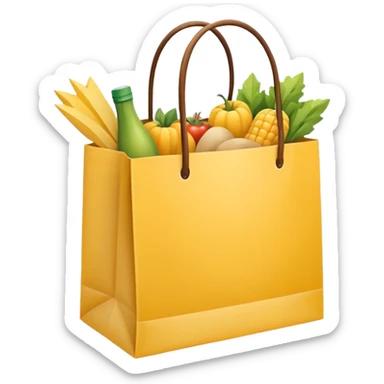 shopping bag yellow sticker