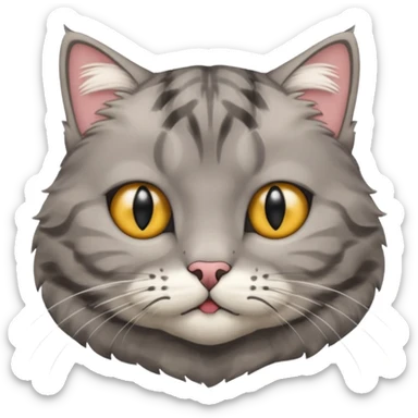 scottish cat with small, bent ears sticker