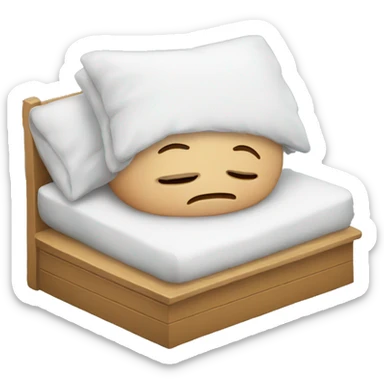 Sleeping, crying hungry sticker
