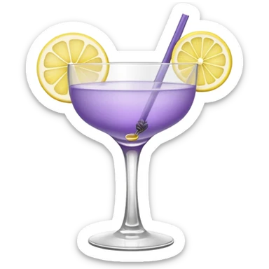 Lavender Cocktail with Yellow sticker