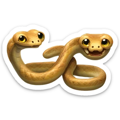 Two snakes gossiping sticker