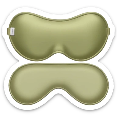 Pale olive silk sleep mask  sticker