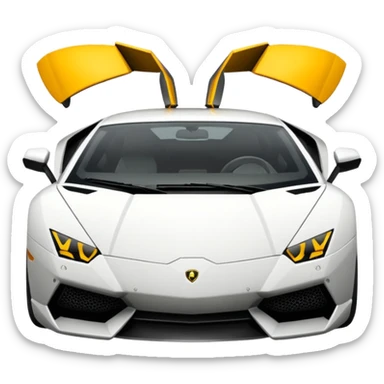 lamborgini text sticker