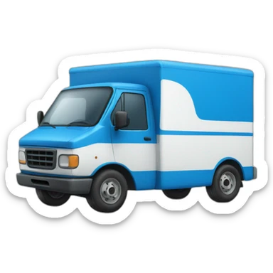 blue delivery truck sticker
