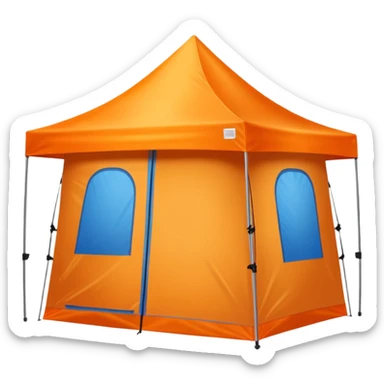 spray tan tent sticker
