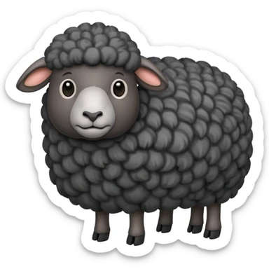 Oveja negra con canas sticker