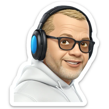 cool dude by the ocean sticker