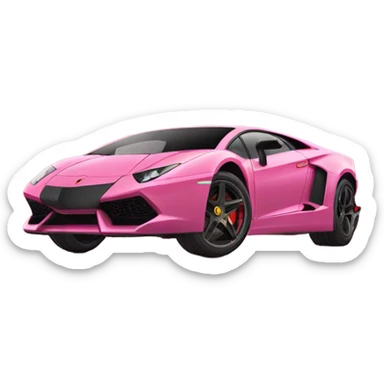 Pink Lamborghini sticker