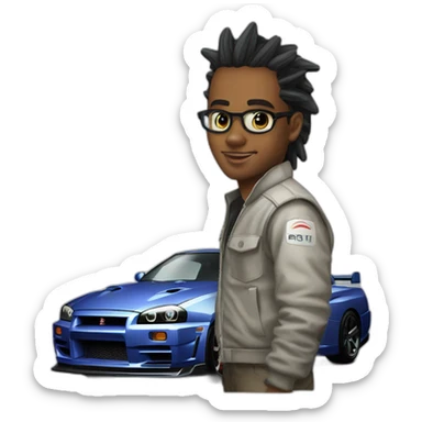 Nissan gtr r34 sticker