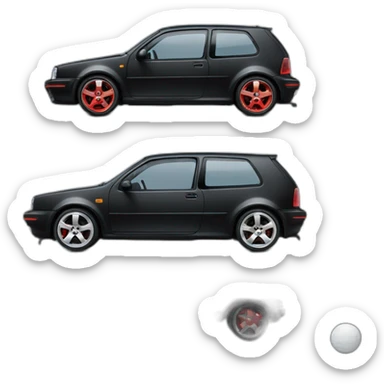 Black gti golf iv sticker