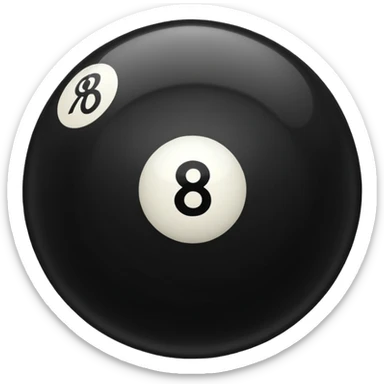 eight ball (billards) sticker