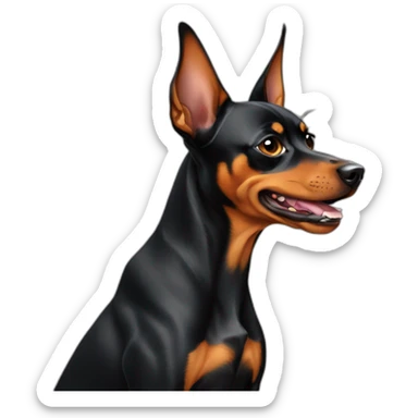 pinscher-crazy sticker