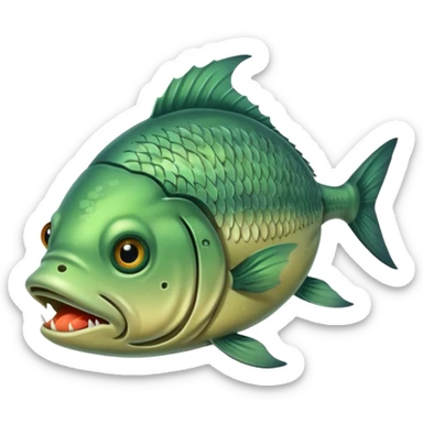 smelly dead fish green smell sticker