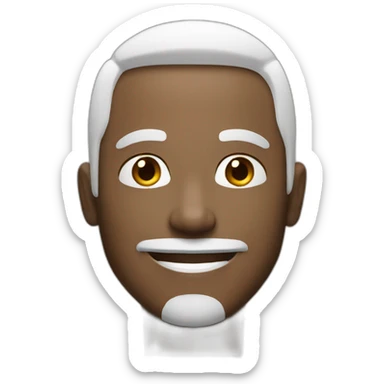 white skin man and smiling sticker