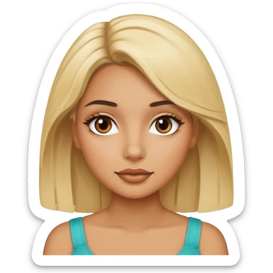 Blondes Mädchen mit latina make up
 sticker