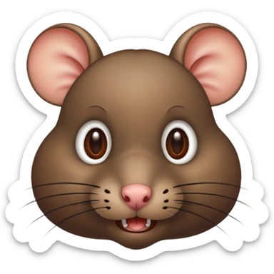 Rat eating  sticker