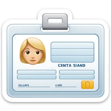 identification card icon for a business entity, generic card layout, placeholder lines instead of text, no country-specific details sticker