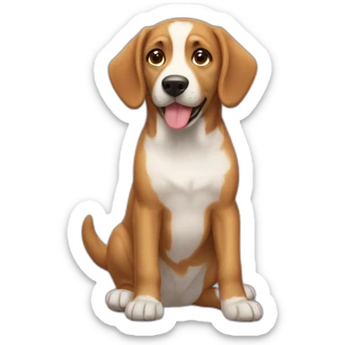 dog-with-cofe sticker