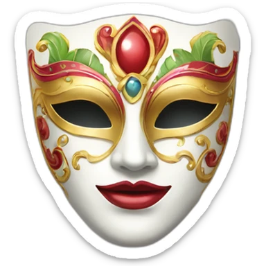 Venitian carnival mask sticker