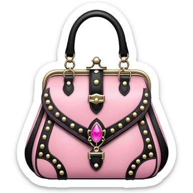 pink and black gothic purse sticker
