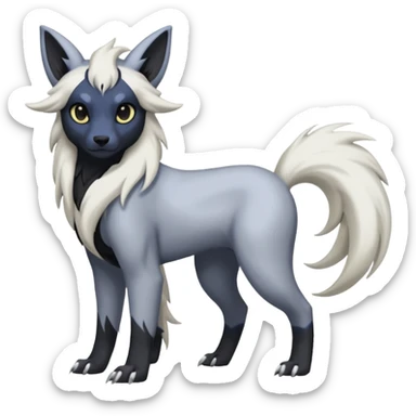 Pastel Absol-Houndour-Umbreon-fusion (full body) sticker