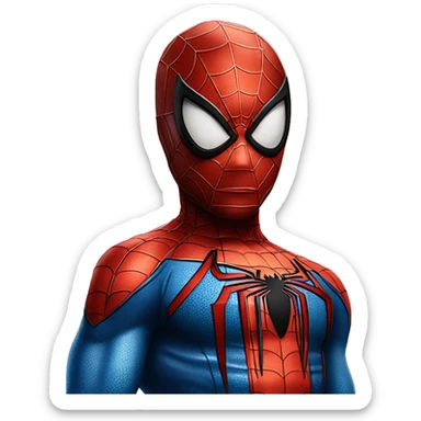 The superhero spiderman  sticker