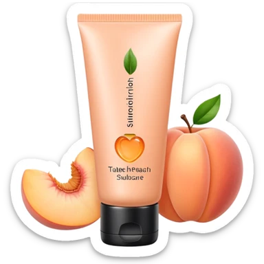 pale peach skincare tube sticker