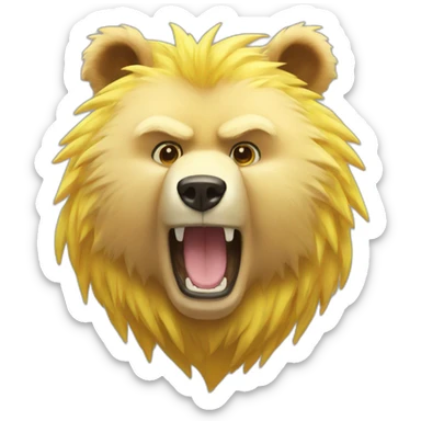 Super sayan bear sticker