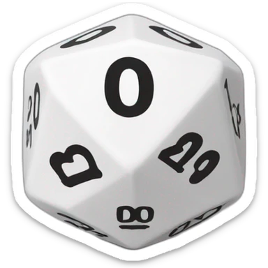 d20 dice, it had 20 sides sticker