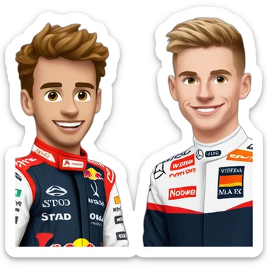Lewis Hamilton with Max verstappen sticker