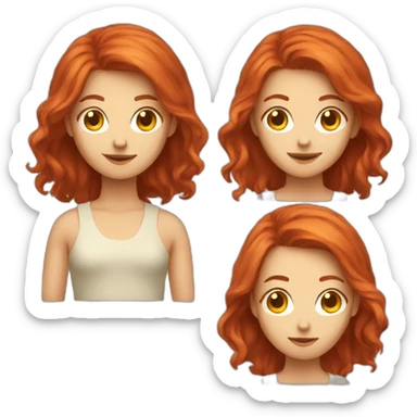 red hair ux researcher sticker