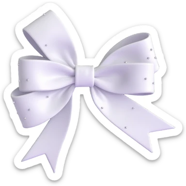 white bow with sparkles sticker