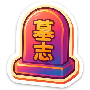 The same grave but facing in right not left  sticker